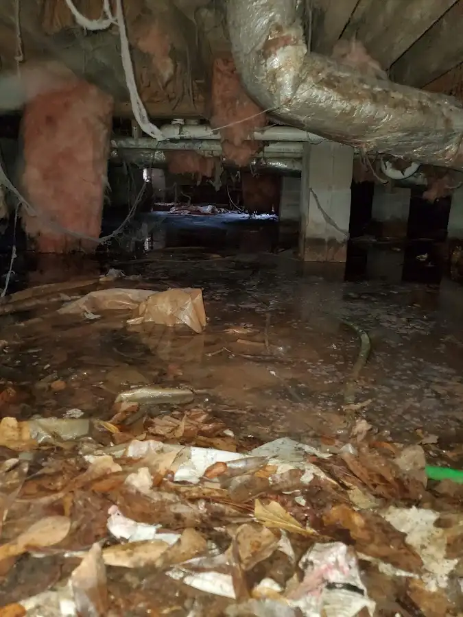 Crawl space flood assessment for Commercial Water Damage Restoration in McKinney